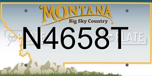 N4658T Montana License Plate
