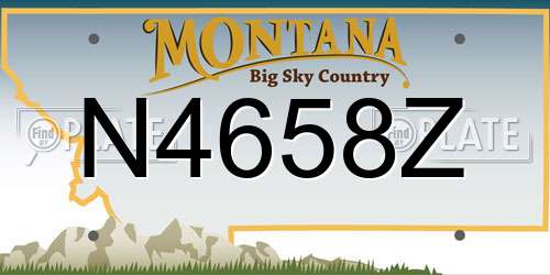 N4658Z Montana License Plate