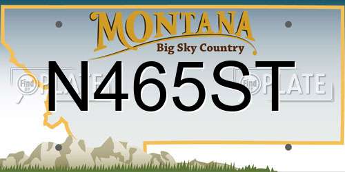 N465ST Montana License Plate