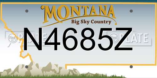 N4685Z Montana License Plate
