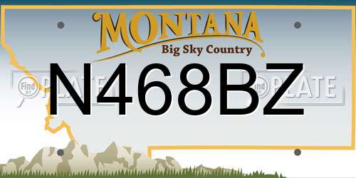 N468BZ Montana License Plate