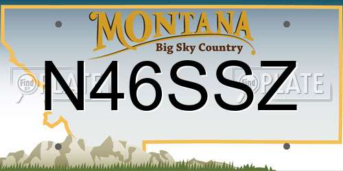N46SSZ Montana License Plate