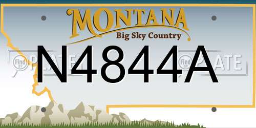 N4844A Montana License Plate