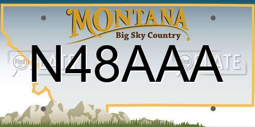 N48AAA Montana License Plate