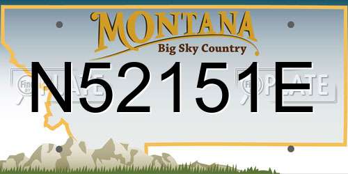 N52151E Montana License Plate
