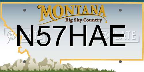N57HAE Montana License Plate