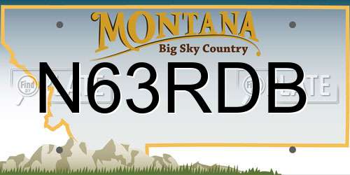N63RDB Montana License Plate
