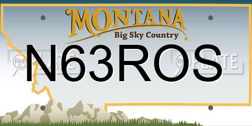 N63ROS Montana License Plate