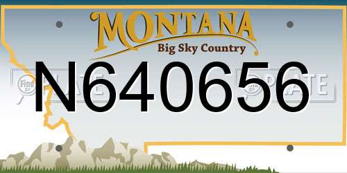 N640656 Montana License Plate