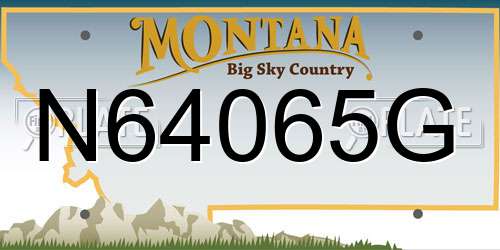 N64065G Montana License Plate