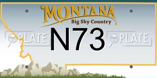 N73 Montana License Plate