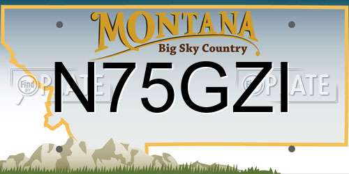 N75GZI Montana License Plate