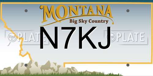N7KJ Montana License Plate