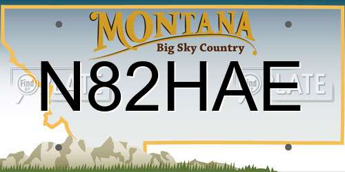 N82HAE Montana License Plate
