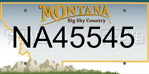 NA45545 Montana License Plate