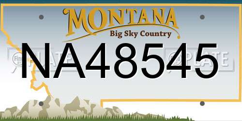 NA48545 Montana License Plate
