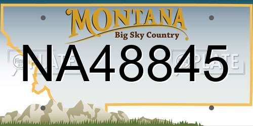 NA48845 Montana License Plate