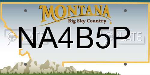 NA4B5P Montana License Plate