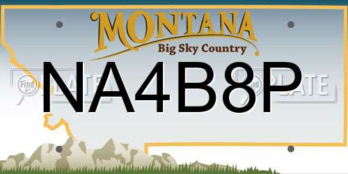 NA4B8P Montana License Plate