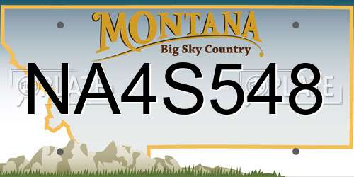 NA4S548 Montana License Plate