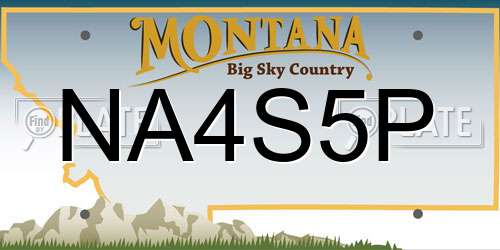NA4S5P Montana License Plate