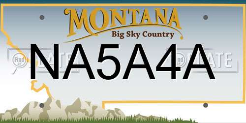 NA5A4A Montana License Plate