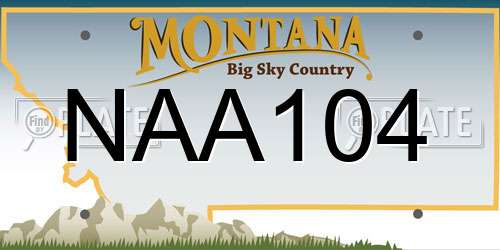 NAA104 Montana License Plate