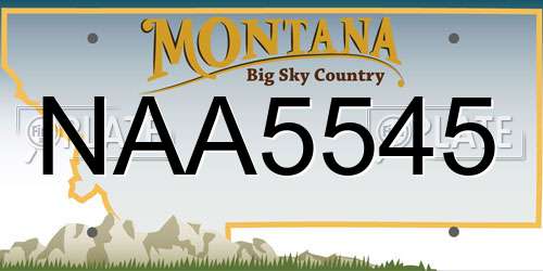 NAA5545 Montana License Plate