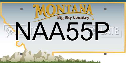 NAA55P Montana License Plate
