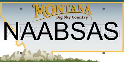 NAABSAS Montana License Plate