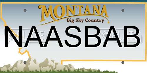 NAASBAB Montana License Plate