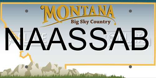 NAASSAB Montana License Plate