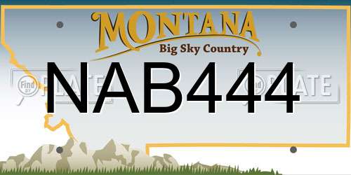 NAB444 Montana License Plate