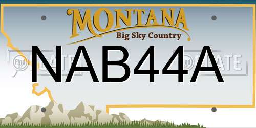 NAB44A Montana License Plate