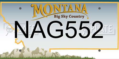 NAG552 Montana License Plate