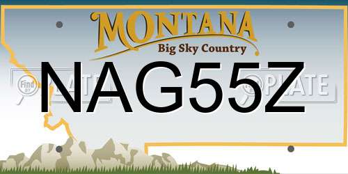 NAG55Z Montana License Plate