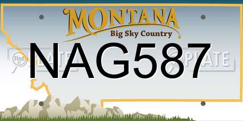 NAG587 Montana License Plate