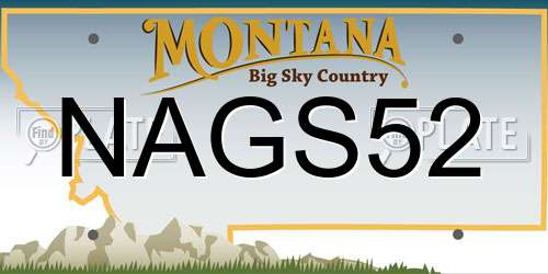 NAGS52 Montana License Plate