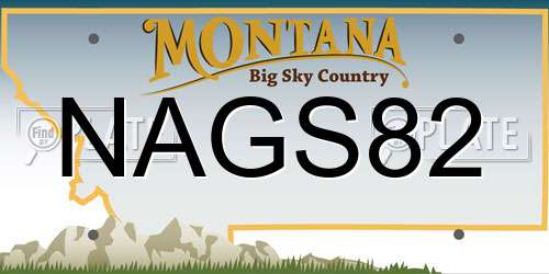 NAGS82 Montana License Plate