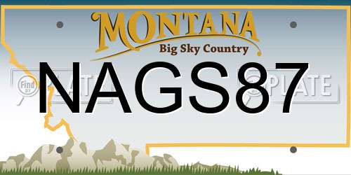 NAGS87 Montana License Plate