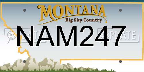 NAM247 Montana License Plate
