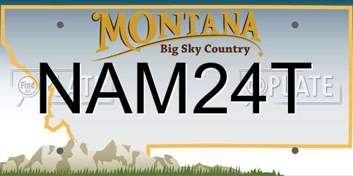 NAM24T Montana License Plate
