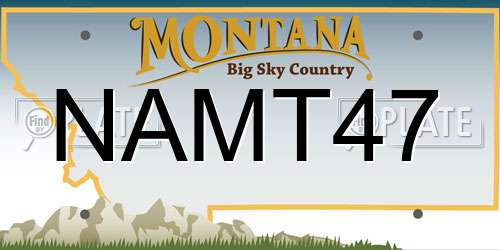 NAMT47 Montana License Plate