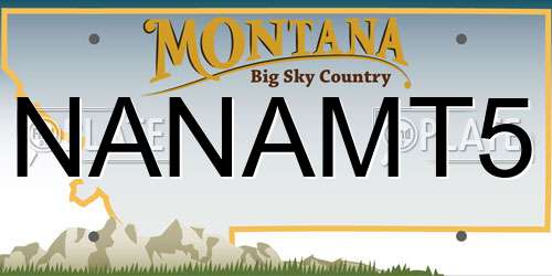 NANAMT5 Montana License Plate