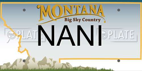 NANI Montana License Plate