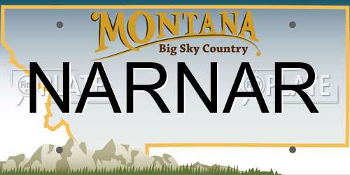NARNAR Montana License Plate