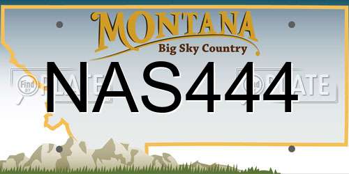 NAS444 Montana License Plate