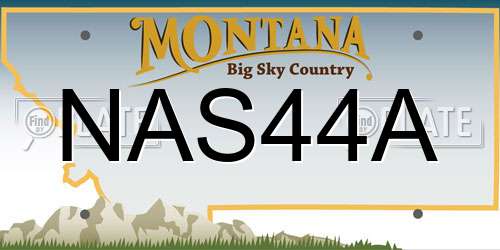 NAS44A Montana License Plate