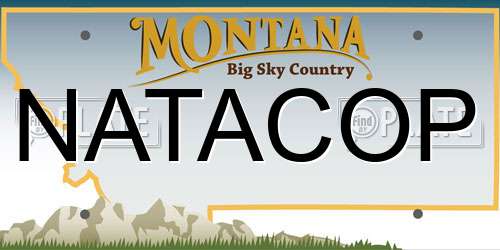 NATACOP Montana License Plate