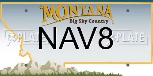 NAV8 Montana License Plate
